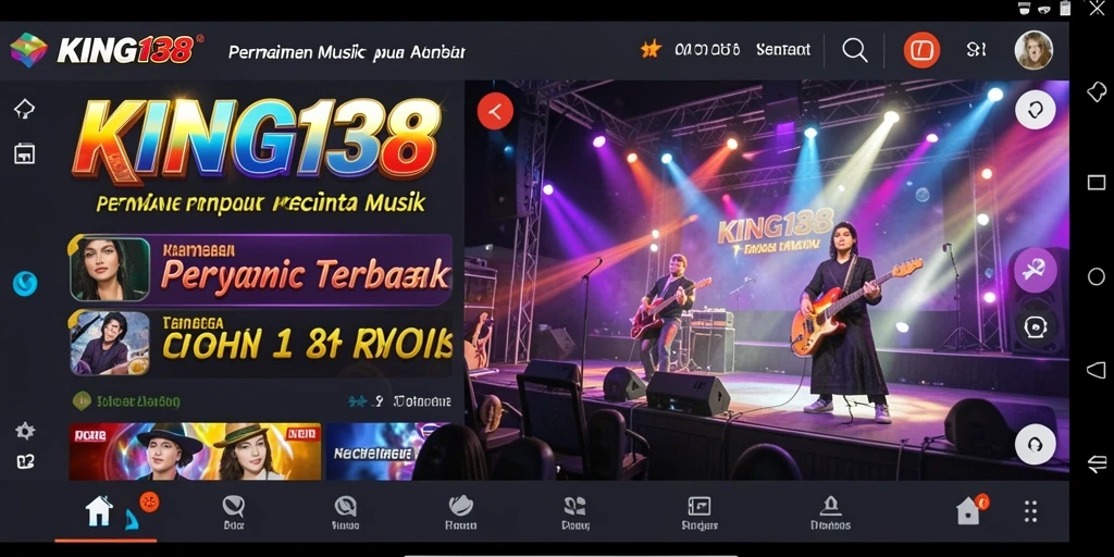 Tampilan gameplay KING138 yang menarik dengan berbagai genre musik.