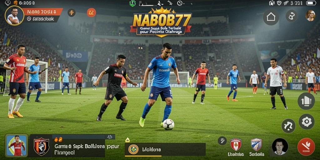 Tampilan aksi seru dalam permainan sepak bola NABOB77.