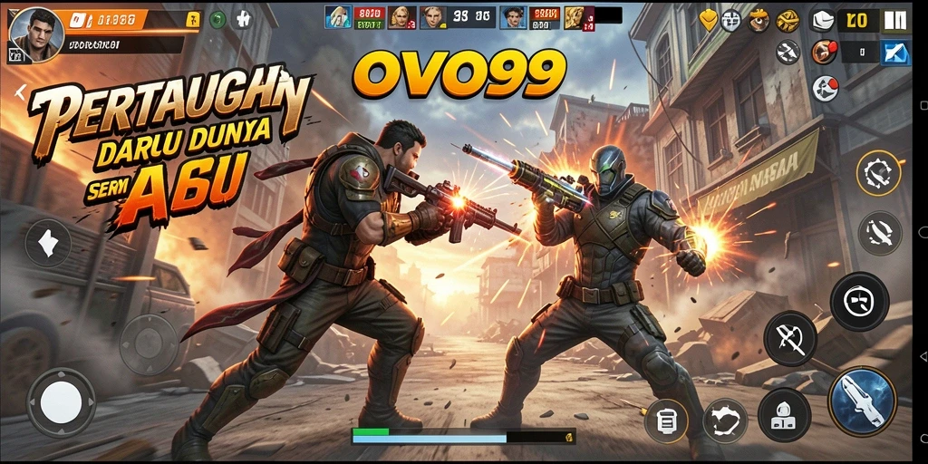 Screenshot OVO99 menunjukkan aksi mendebarkan di lapangan.