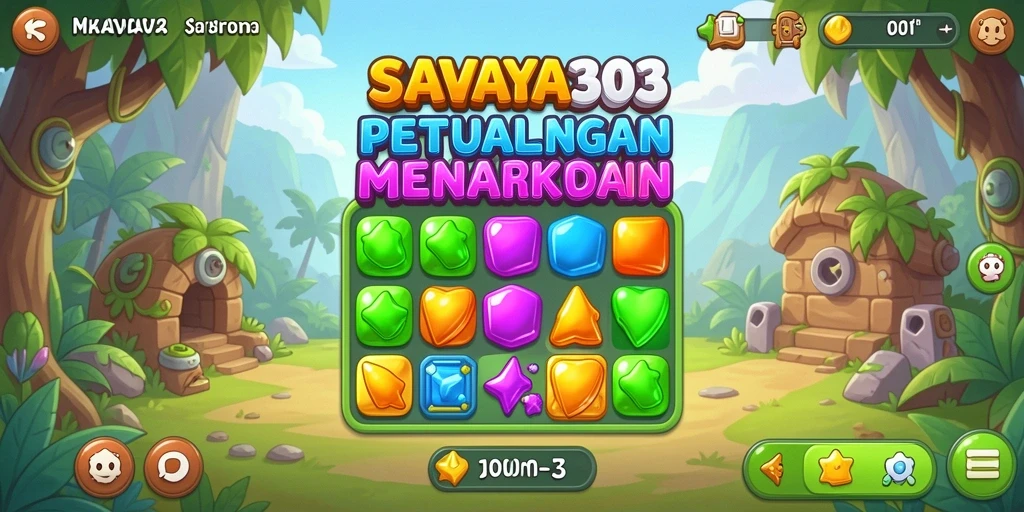Tangkapan layar SAVAYA303 menampilkan gameplay seru dalam Match-3.